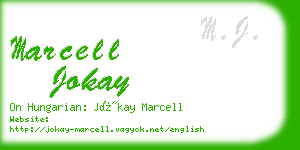 marcell jokay business card